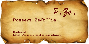 Possert Zsófia névjegykártya